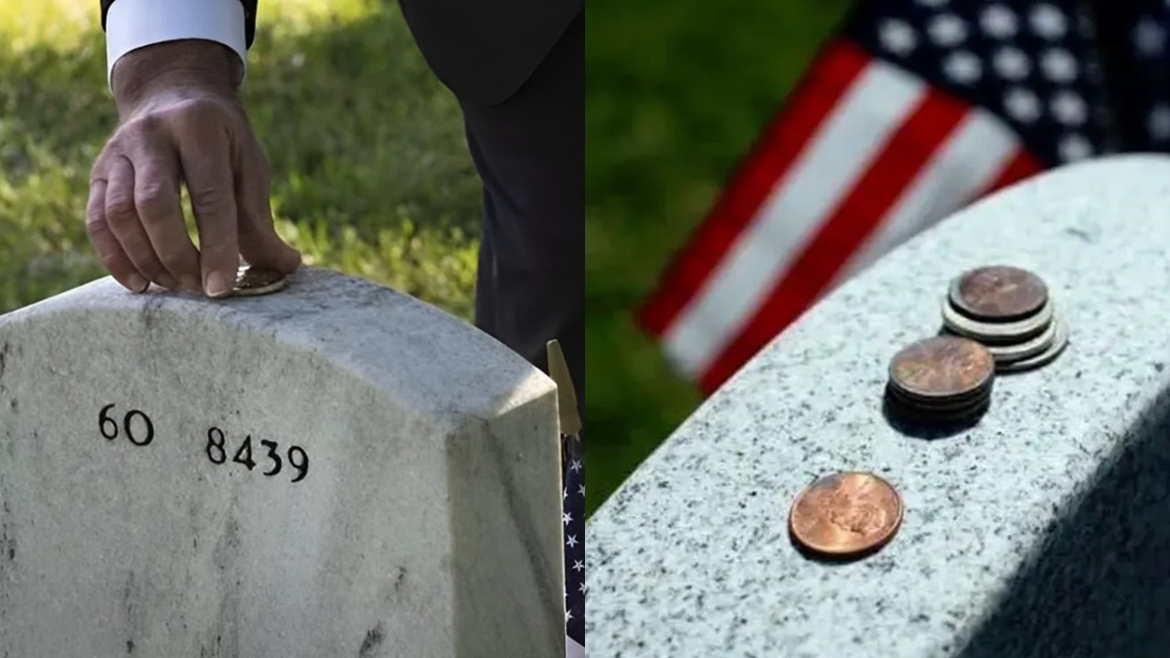 People are discovering reason behind placing coins on gravestones