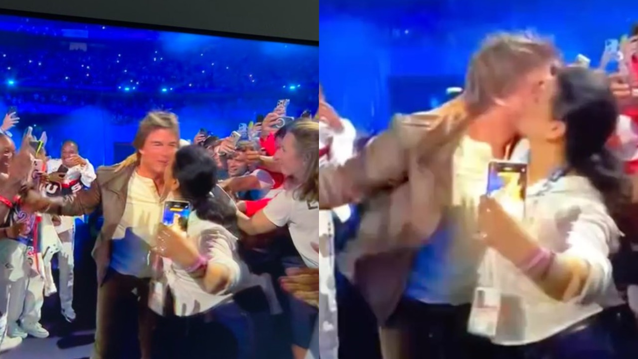 Woman criticized for trying to kiss Tom Cruise during the Olympics