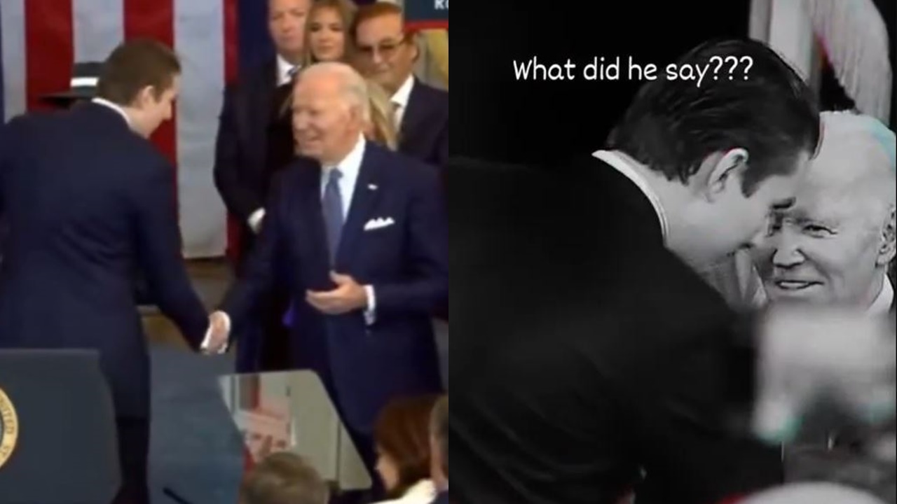 Lip reader reveals what Barron Trump said to Joe Biden